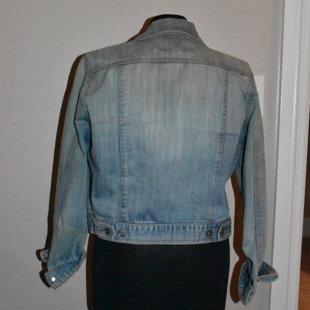Bitten Sarah Jessica Parker Blue Jean Jacket Size L - Picture 3 of 4